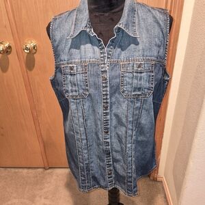 Old Navy Blue Denim Vest